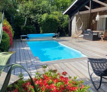 Lanton House | Villa piscine chauffée & spa sur le Bassin d Arcachon - proche plage et océan