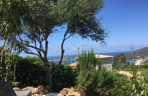 Cargese Villa | Villa Sea view ~ Mountain ~ independent ~ ground floor ~ flower garden ~ trees