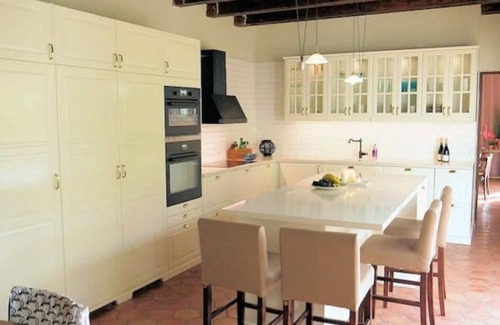 Margon Villa | Villa seen from the Chateau - Margon France with private pool