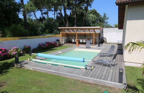 Cazaux Villa | VILLA TENY Classée 3* piscine chauffée BASSIN d'ARCACHON 5 CH 12 pers.