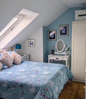 Newtown St Boswells House | Village life- Private Attic Suite - Living Room, Bedroom and Bathroom