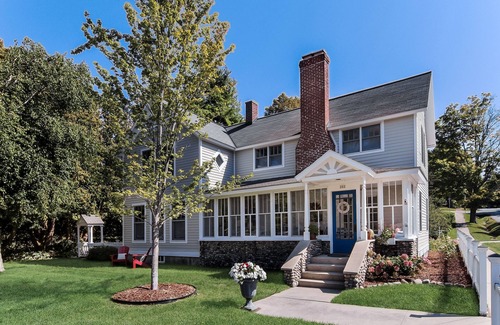 Leland House | Village of Leland Modern Farmhouse On the Village Green. Best Leelanau Location