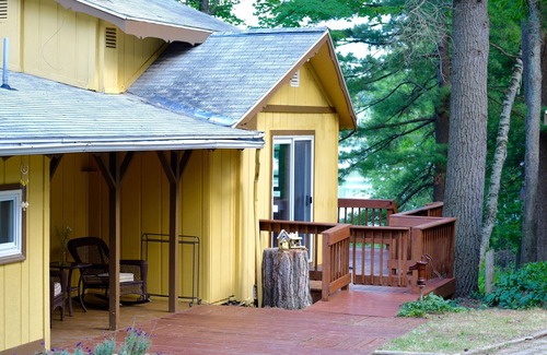 Gaylord Cabin | Vintage 1960 themed Lakefront cabin, fishing, hunting, eagle and loon watching.
