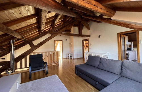 Visome Apartment | Visentin - Wooden penthouse with a view of the Dolomites