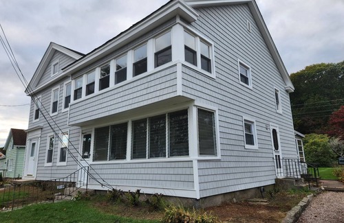 Pawcatuck Apartment | Walk out of the house onto your Dock! Bring your Boat! Close to Everything!