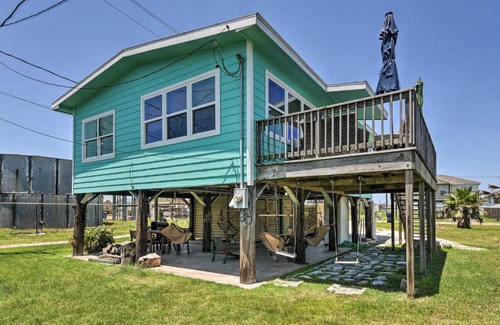 Surfside Beach House | Walk to Beach Home with Deck in Surfside Beach!