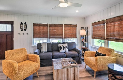 Surfside Beach House | Walk to Beach Home with Deck in Surfside Beach!