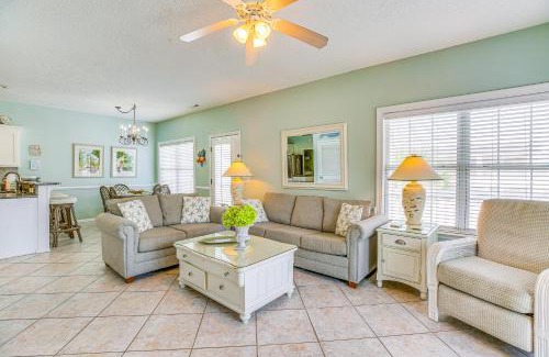 North Myrtle Beach Apartment | Walk to Cherry Grove Beach Water-View Haven!