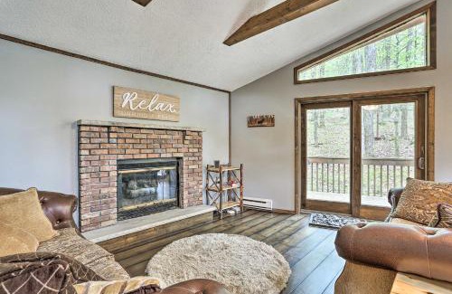 Locust Lake Village House | Walk to Lake and Beach Pocono Cabin with Fire Pit