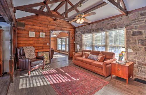 Lake Harmony House | Walk to Lake Harmony Home with Hot Tub and Fire Pit