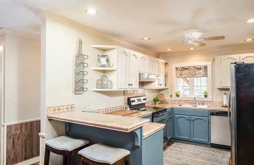 Fredericksburg House | Walk To Main. Hill Country Stone Haus With Unique Outdoor Pavillion