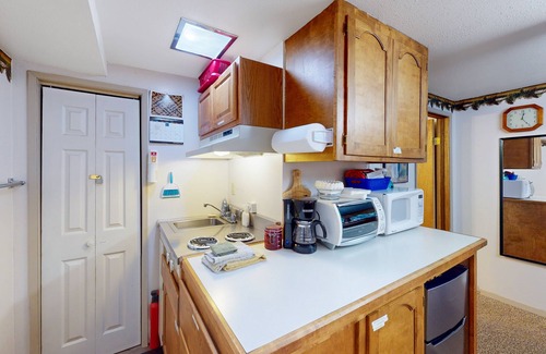 Joseph Apartment | Wallowa Lake historic studio with private deck, mountain view, & nearby pond