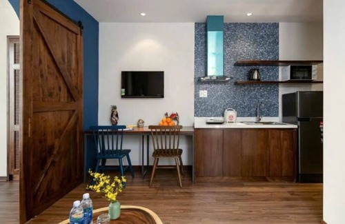 District 3 Apartment | Warm blue apartment in Tan Dinh, D1 - Near Pink Church