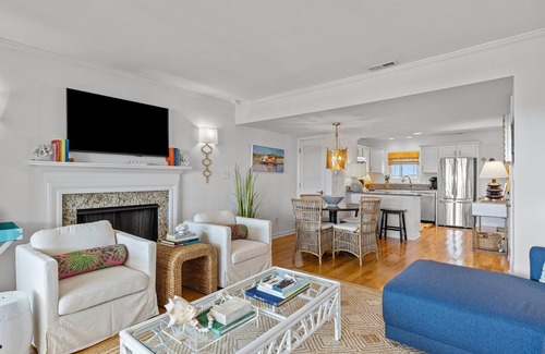 Atlantic Beach House | Water-front home w boat lift! Short walk to the beach!