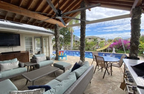 Portlock House | Water front oasis with pool and outdoor lounge/BBQ