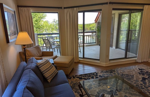 Shelter Cove Condo | Water front top floor condo - no car required for fun!