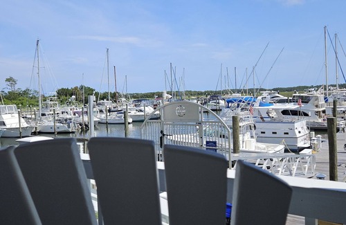 Southport Condo | Water view condo overlooking Marina, with private deck