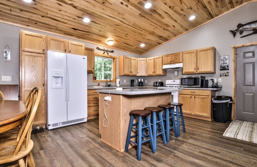 Mercer House | Water-view home in great location with private dock, 2 kayaks, firepit, deck