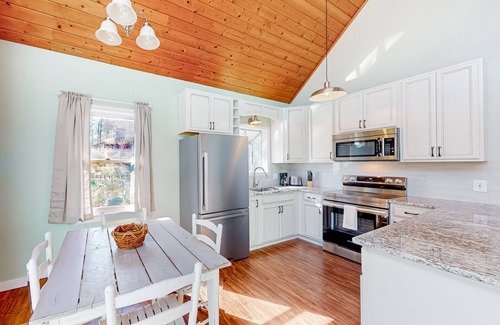 Franklin House | Water view home with amazing views, pool table, & EV charger