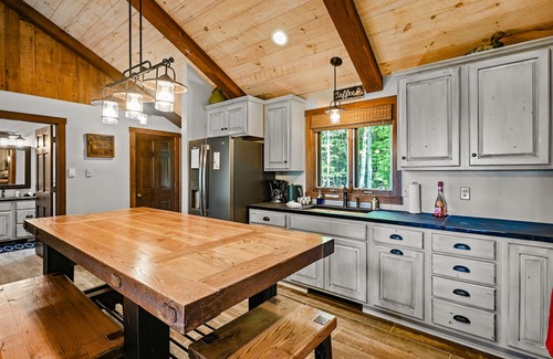 Sturgeon Bay Cabin | Water view on a bluff- Bay side with hot tub