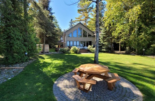 Mackinaw City House | Waterfront! 3000+ sqft w/Games, Hot Tub and Sauna!