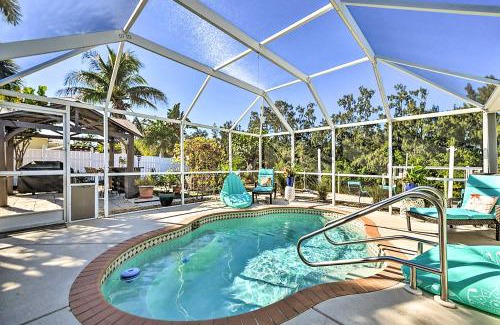 Whitney Beach House | Waterfront Bradenton Home Heated Pool and Fire Pit