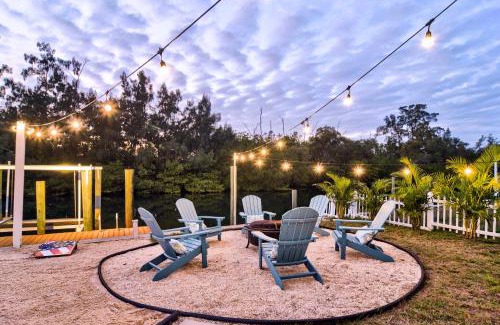 Whitney Beach House | Waterfront Bradenton Home Heated Pool and Fire Pit