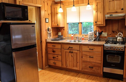 Meredith House | Waterfront cabin near Fish Cove with private dock, water access, firepit, grill