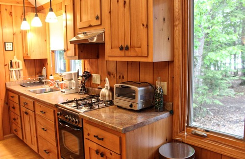 Meredith House | Waterfront cabin near Fish Cove with private dock, water access, firepit, grill