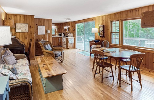 Nobleboro House | Waterfront, dog-friendly home on Damariscotta Lake with dock, views & deck