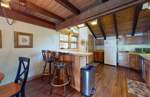 Joseph House | Waterfront dog-friendly home with lake view, private dock, deck, fireplace