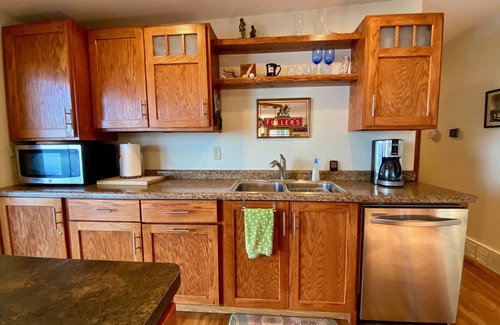 Sturgeon Bay House | Waterfront gem, sandy beach, modern kitchen, large great room, free firewood