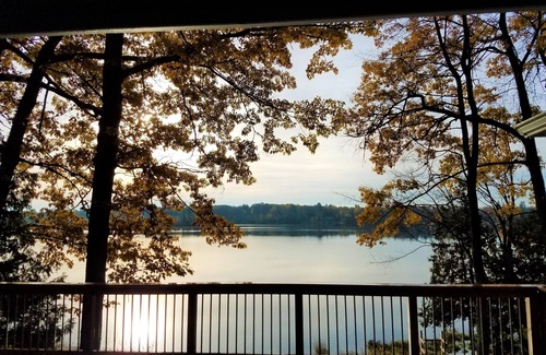 Interlochen House | Waterfront home near Interlochen. Fireplaces.