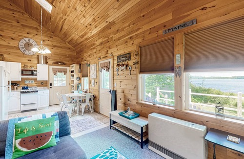 Mariaville Cottage | Waterfront home on Graham Lake with kayaks, bikes, firepit & fireplace