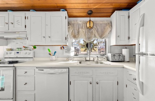 Narragansett House | Waterfront home with dock on Point Judith Pond!