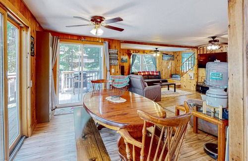 West Newfield House | Waterfront home with kayaks, paddleboat, swimming beach access, alfresco dining