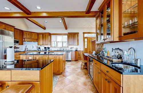 West Chatham House | Waterfront house on Bucks Creek Marsh with deck, dock, & kayaks