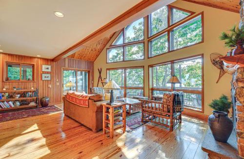 Putnam Station House | Waterfront Lake George Lodge with Boat Dock and Deck!