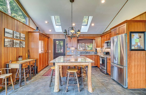 Putnam Station House | Waterfront Lake George Lodge w/Boat Dock & Deck!