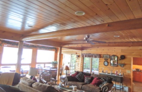 Saranac Lake Apartment | Waterfront Suite with Deep Soaking Tub, Balcony, water views