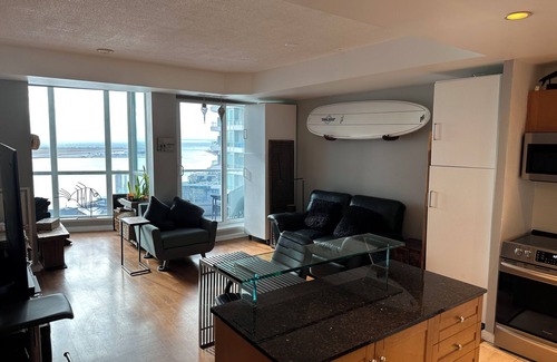 Central Waterfront Condo | Waterfront View Balcony Suite .Heated Pool.Gym.24/h security. Best Location.
