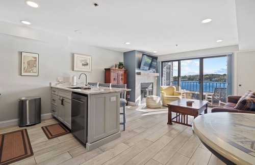 Charlevoix Condo | Waterfront View Condo | Pool, Hot Tub, Sauna | Newly Renovated | Sleeps 4