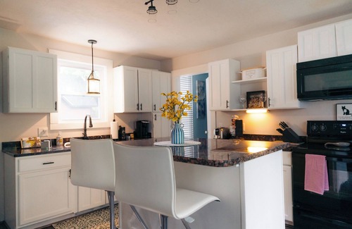 Laconia House | Waterfront with Kayaks, Pool Table, Fire Pit, and Pergola. Downtown area