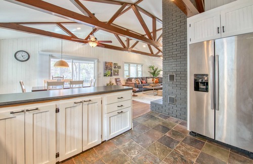 Franklin House | Waterfront wonder with amazing views, firepit, foosball, grill & covered porch