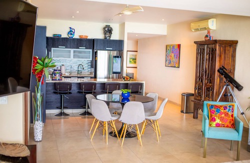 La Cruz de Huanacaxtle Condo | Whale Watching from our Large Oceanfront Condo on the Beach