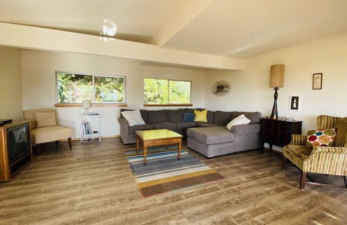 Lagoon Point House | Whidbey Island Midcentury Beach House - Listen to the Waves on Huge Covered Deck