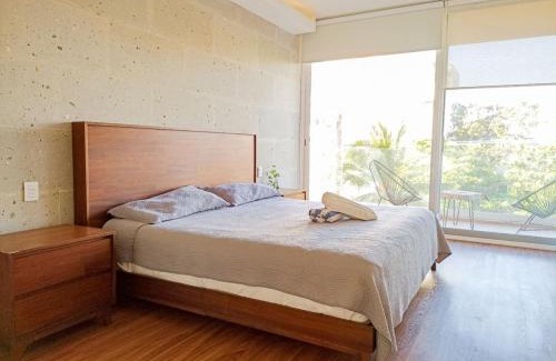 Zazil-ha Apartment | Wide Studio with Sunny Balcony Pool Gym Steps 2 Beach