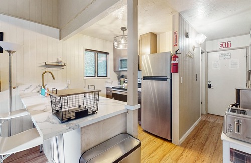 Fish Camp House | Wilderness upgraded duplex with wood fireplace, balcony, & shared EV charger