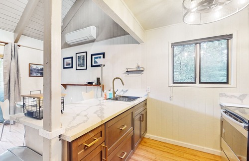 Fish Camp House | Wilderness upgraded duplex with wood fireplace, balcony, & shared EV charger