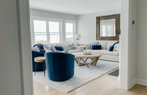 Aquebogue House | Winter Deal! Harbor Haven: Waterfront, Heated Pool, & Near NYC
